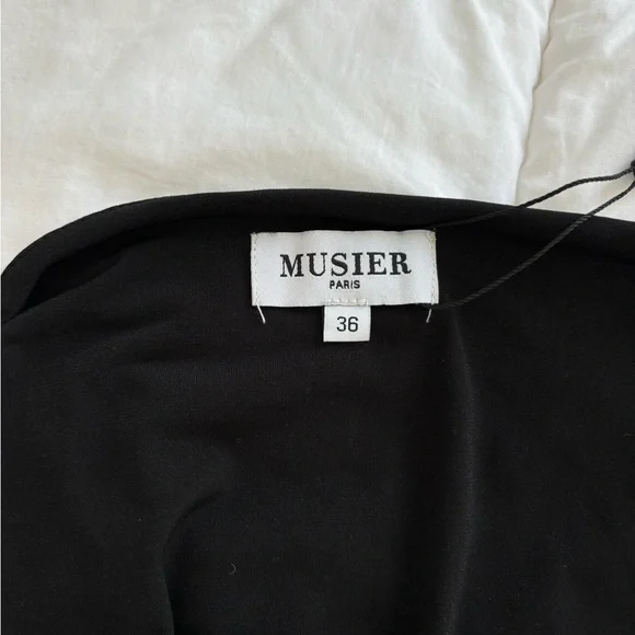 NWT Musier Paris Ballata Top with Flower Straps in Black - Picture 4 of 4